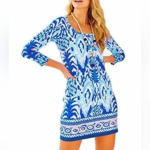 Lilly Pulitzer Beacon Serene Blue Tropi Call Me Dress